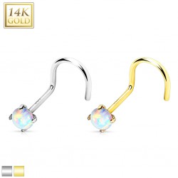 Nez en U en or-14K - Opale