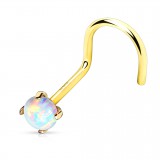 Nez en U en or-14K - Opale