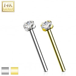Nez en pliable en or-14K - Zircone transparent