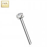 Nez en pliable en or-14K - Zircone transparent