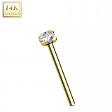 Nez en pliable en or-14K - Zircone transparent