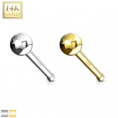 Nez droit en or-14K - Boule