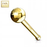 Nez droit en or-14K - Boule