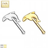 Nez droit en or-14K - Dauphin