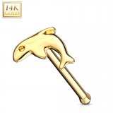 Nez droit en or-14K - Dauphin