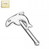 Nez droit en or-14K - Dauphin