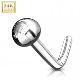 Nez en L en or-14K - Demi-boule