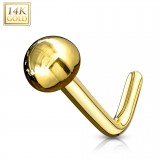 Nez en L en or-14K - Demi-boule