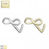 Nez en L en or-14K - Signe infini