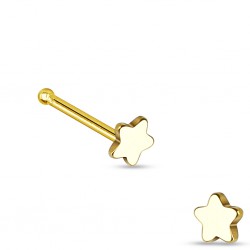 Piercing stud de nez 0.5mm 54 - Or-9k étoile