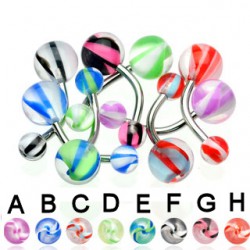 Piercing nombril UV 66 - Agate
