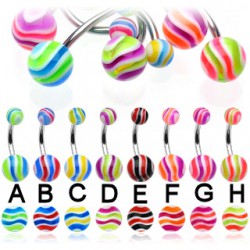Piercing nombril UV 10 - Strié