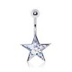 Piercing nombril étoile 06 - Glitter transparent