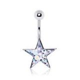 Piercing nombril étoile 06 - Glitter transparent
