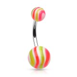 Piercing nombril UV 10 - Strié