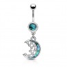 Piercing nombril lune et constellation (D233)