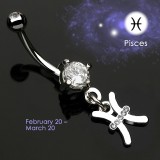 Piercing nombril zodiaque 01 - Poissons