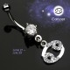 Piercing nombril zodiaque motif signe Cancer avec pendentif (05)