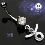 Piercing nombril zodiaque 06 - Taureau