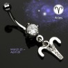 Piercing nombril zodiaque motif Bélier (09)
