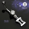 Piercing nombril zodiaque 12 - Gemeaux