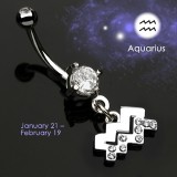 Piercing nombril zodiaque 11 - Verseau