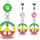 Piercing nombril cannabis 27 - Rasta peace
