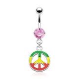 Piercing nombril cannabis 27 - Rasta peace