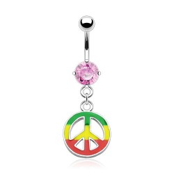 Piercing nombril cannabis 27 - Rasta peace