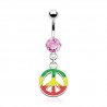 Piercing nombril cannabis 16 - Rasta peace