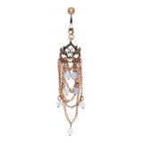 Piercing nombril vintage couleur bronze (D37)