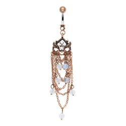 Piercing nombril vintage couleur bronze (D37)