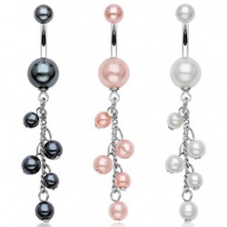 Piercing nombril cascade de perles (D21)