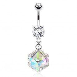Piercing nombril carré aurora (D23)