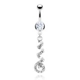 Piercing nombril pendant vrille (D125)