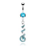 Piercing nombril pendant vrille (D125)