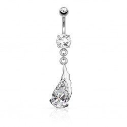 Piercing nombril goutte avec aile (D134)