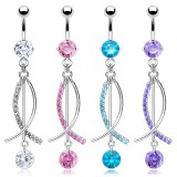 Piercing nombril cercle pendant (D40)