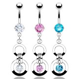 Piercing nombril deux cercles (D41)