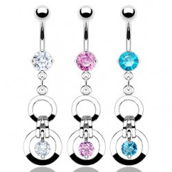 Piercing nombril deux cercles (D41)