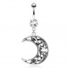Piercing nombril lune celtique (D60)