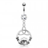 Piercing nombril claddagh (D71)