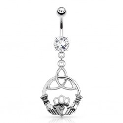 Piercing nombril claddagh (D71)