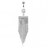 Piercing nombril cascade de chainettes (D72)