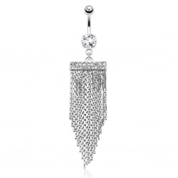 Piercing nombril cascade de chainettes (D72)