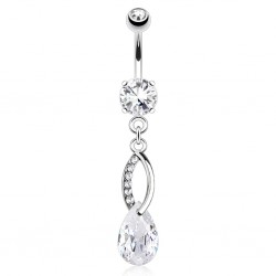 Piercing nombril goutte pendante (D163)