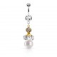 Piercing nombril perle et dé (D164)