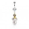 Piercing nombril perle et dé (D164)