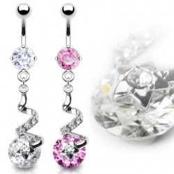 Piercing nombril vrilles et cercle (D154)