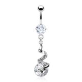 Piercing nombril vrilles et cercle (D154)